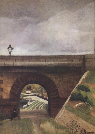 Henri Rousseau View from an Arch of the Bridge of Sevres
